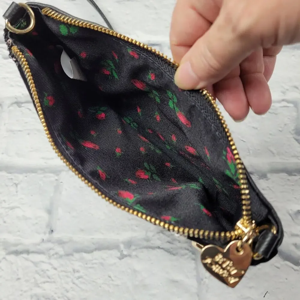 Mobwife Betsey Johnson Evening Prowl Velvet & Leopard Sequin Convertible Satchel